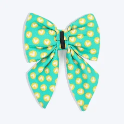 HUFT Heartpop Printed Lady Bow Tie For Dog - Sea Green