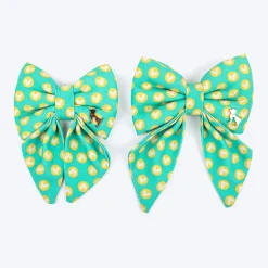 HUFT Heartpop Printed Lady Bow Tie For Dog - Sea Green