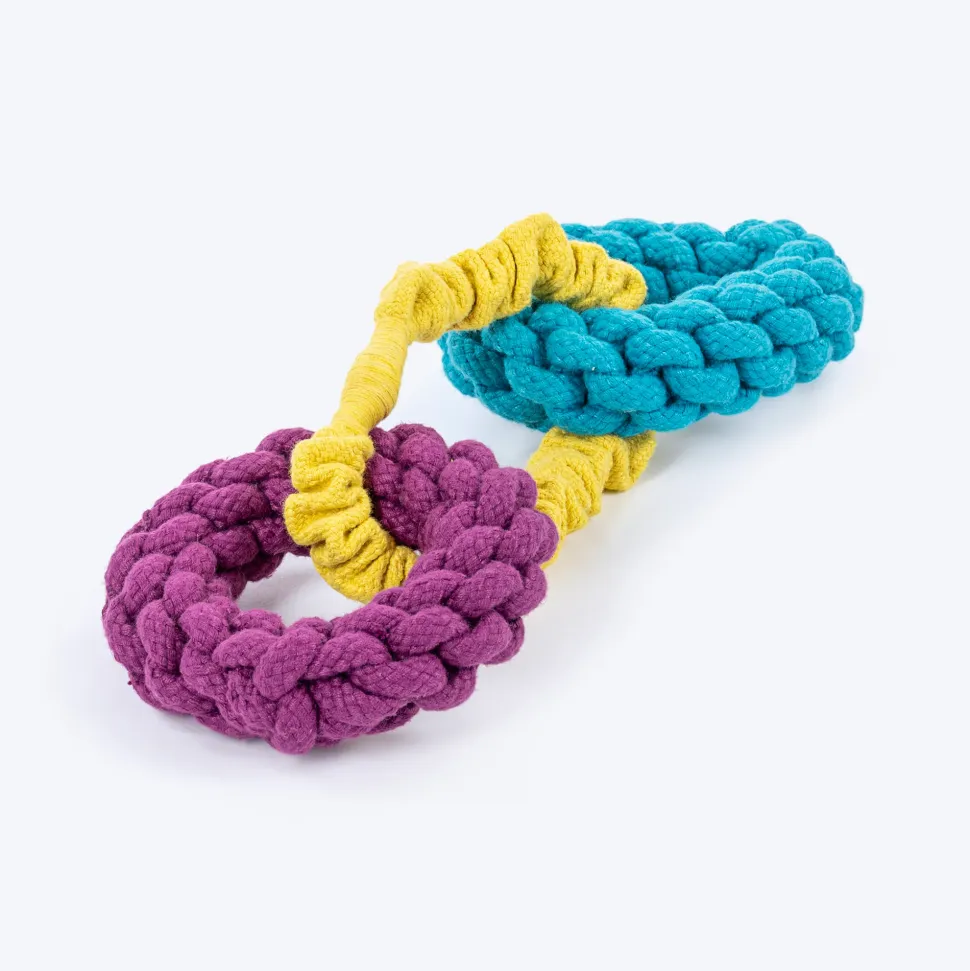 HUFT Hoop-De-Loop Rope Toy For Dog - Multicolour