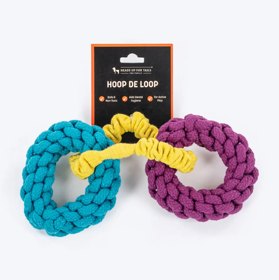HUFT Hoop-De-Loop Rope Toy For Dog - Multicolour
