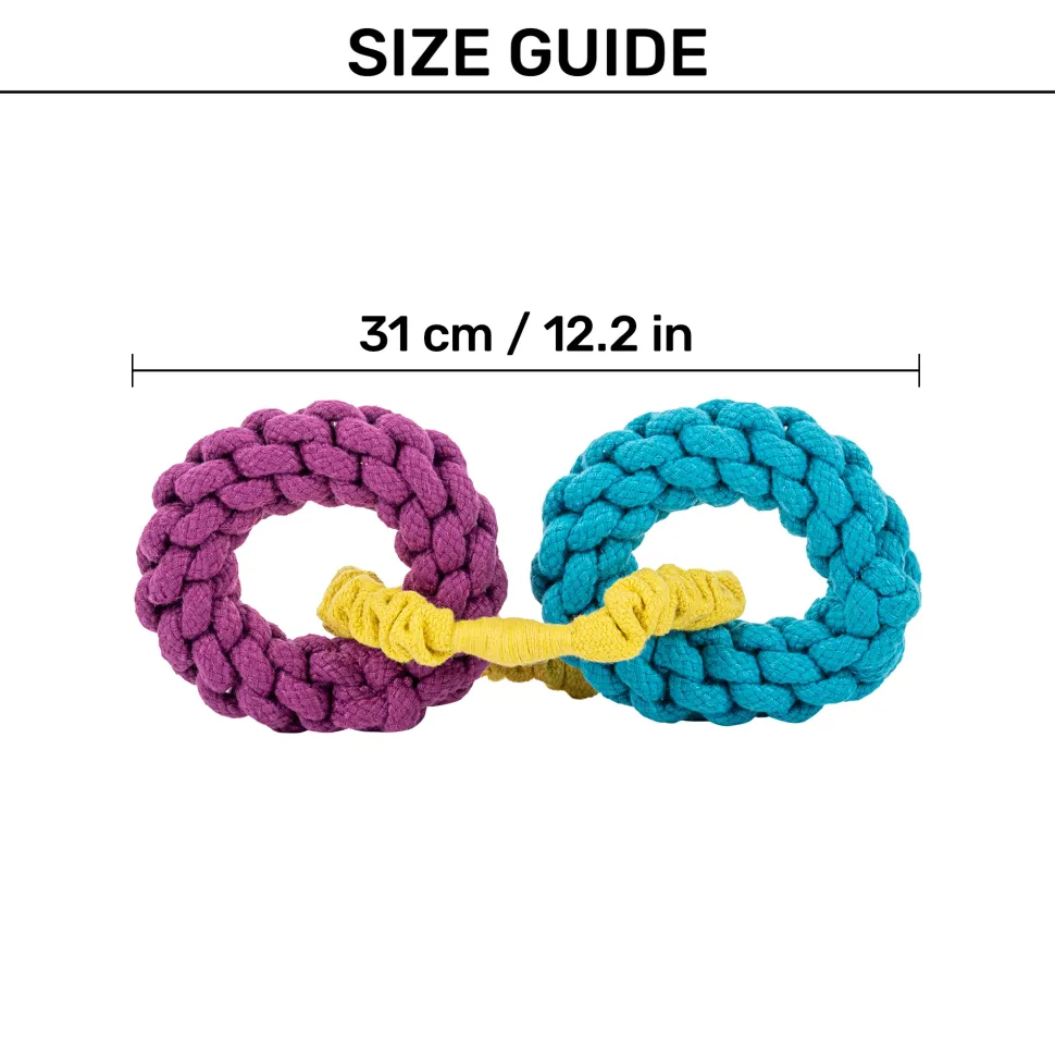 HUFT Hoop-De-Loop Rope Toy For Dog - Multicolour