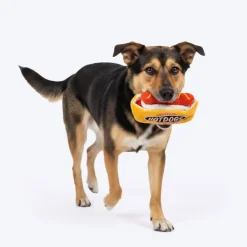HUFT Hot Dog Plush Toy For Dog - Multicolor