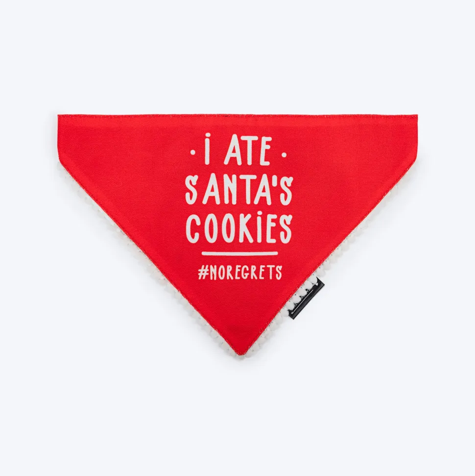 HUFT I Ate Santa's Cookies Bandana For Dog - Red