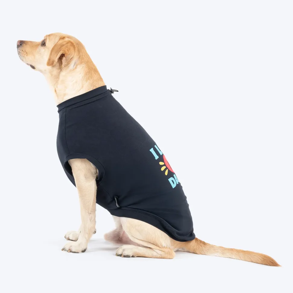 HUFT I Love My Daddy T-Shirt For Dog - Navy Blue