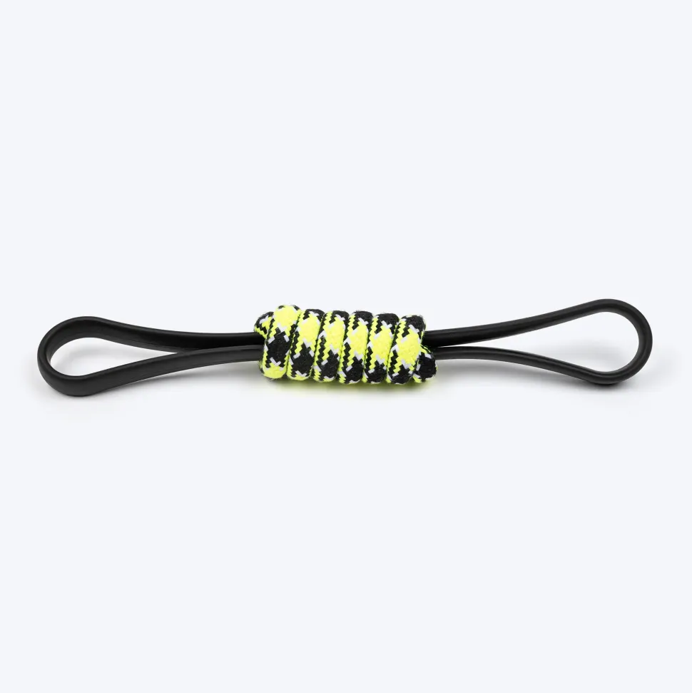 HUFT Infinity Pull Rope Toy For Dog - Black & Neon