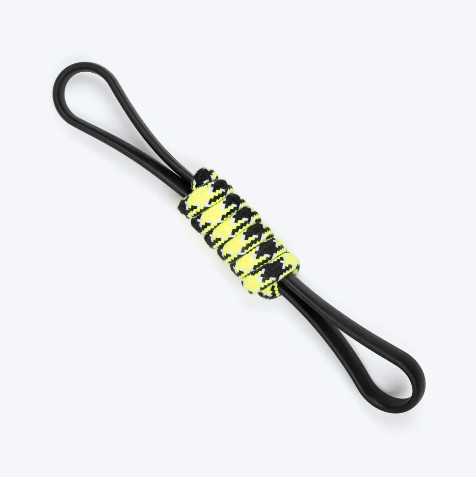 HUFT Infinity Pull Rope Toy For Dog - Black & Neon