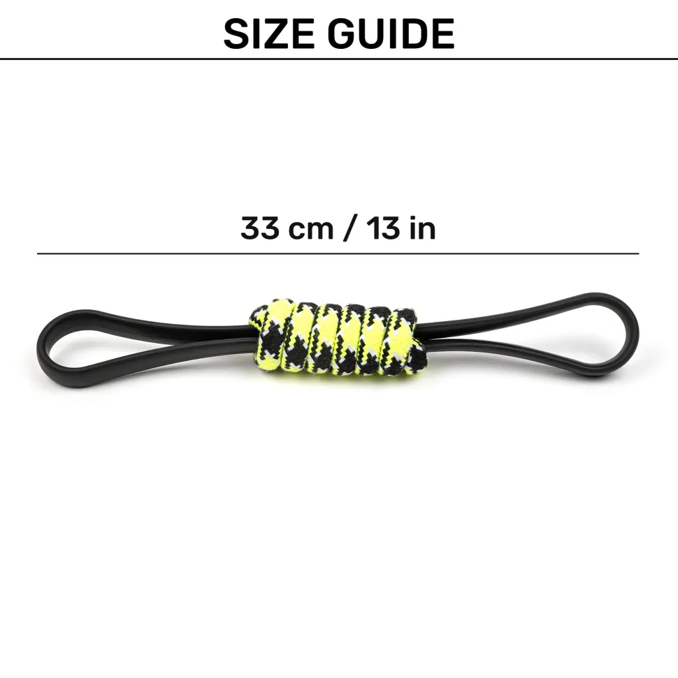 HUFT Infinity Pull Rope Toy For Dog - Black & Neon
