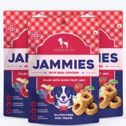 HUFT Jammies - Chicken Filled With Mixed Fruit Jam Dog Treats - 100 g