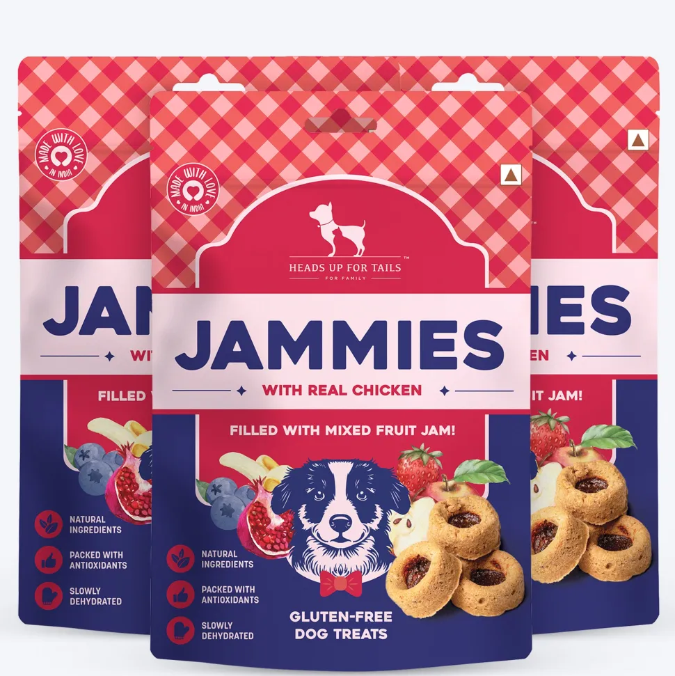 HUFT Jammies - Chicken Filled With Mixed Fruit Jam Dog Treats - 100 g