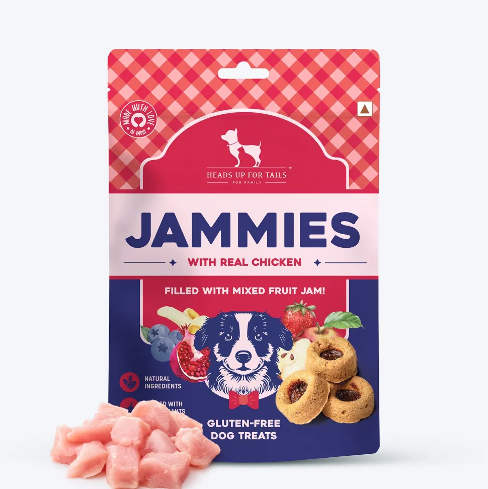 HUFT Jammies - Chicken Filled With Mixed Fruit Jam Dog Treats - 100 g
