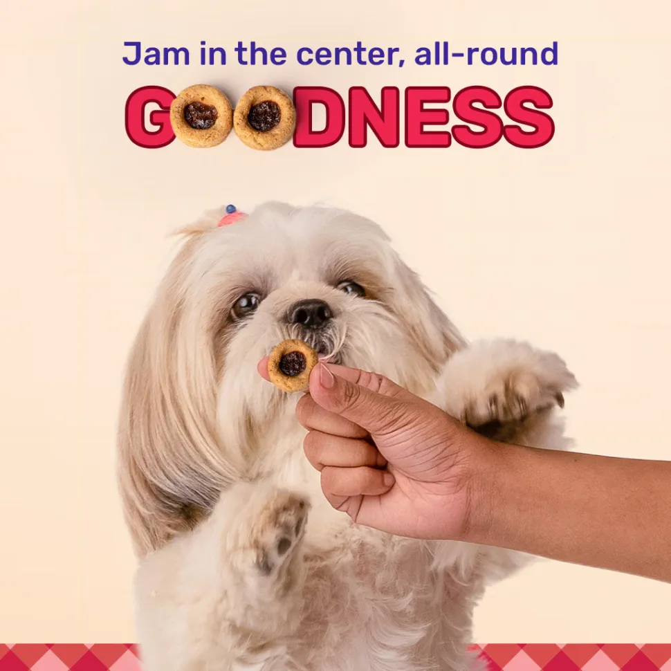 HUFT Jammies - Chicken Filled With Mixed Fruit Jam Dog Treats - 100 g