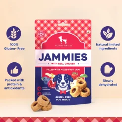 HUFT Jammies - Chicken Filled With Mixed Fruit Jam Dog Treats - 100 g