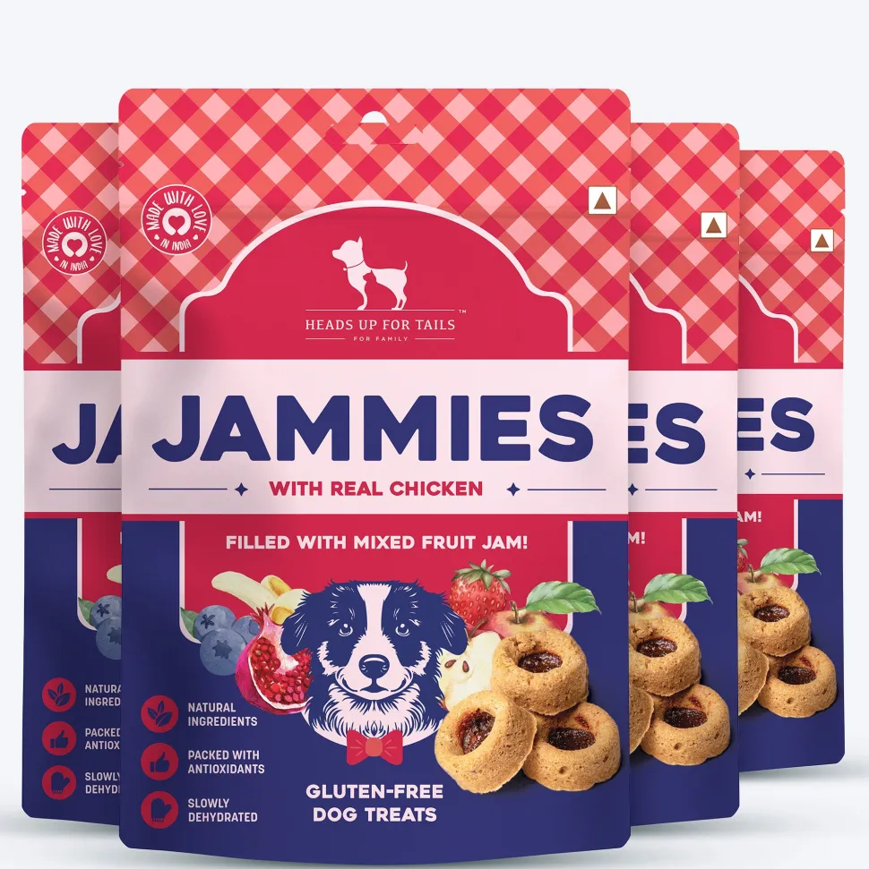 HUFT Jammies - Chicken Filled With Mixed Fruit Jam Dog Treats - 100 g