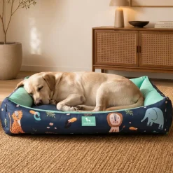 HUFT Jungle Dreams Lounger Bed For Dog - Blue