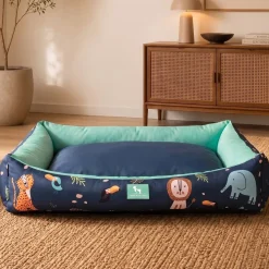 HUFT Jungle Dreams Lounger Bed For Dog - Blue