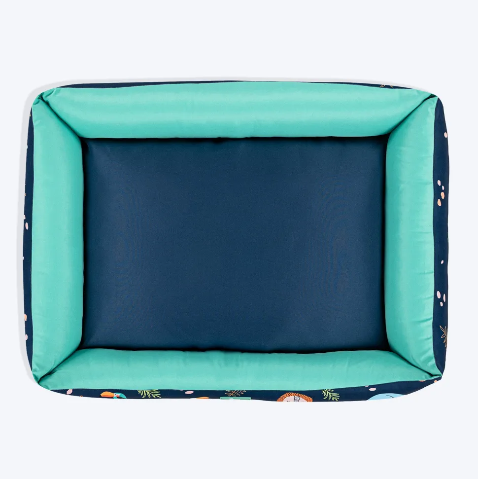 HUFT Jungle Dreams Lounger Bed For Dog - Blue