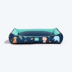HUFT Jungle Dreams Lounger Bed For Dog - Blue