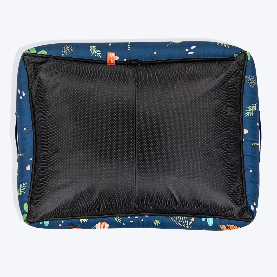 HUFT Jungle Dreams Lounger Bed For Dog - Blue