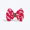 HUFT Leheriya Luxe Bowtie For Dog - Pink - L