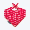 HUFT Leheriya Luxe Knot Bandana For Dog - Pink