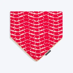 HUFT Leheriya Luxe Knot Bandana For Dog - Pink