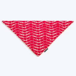 HUFT Leheriya Luxe Knot Bandana For Dog - Pink