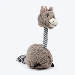 HUFT Long-Ey Donkey Squeaky Plush Toy For Dog - Brown