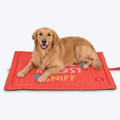 HUFT Love At First Sniff Flat Mat For Dog - Red