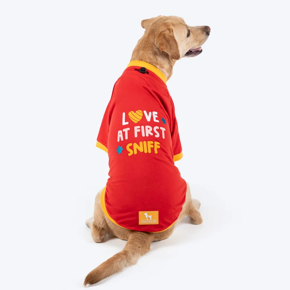HUFT Love At First Sniff T-Shirt For Dog - Red