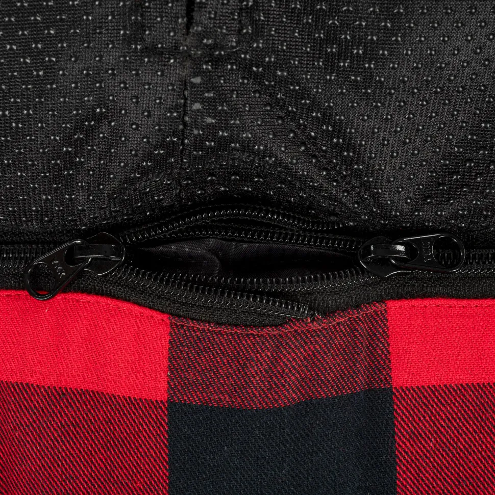 HUFT Love Plaid Lounger Bed For Dog - Red & Black