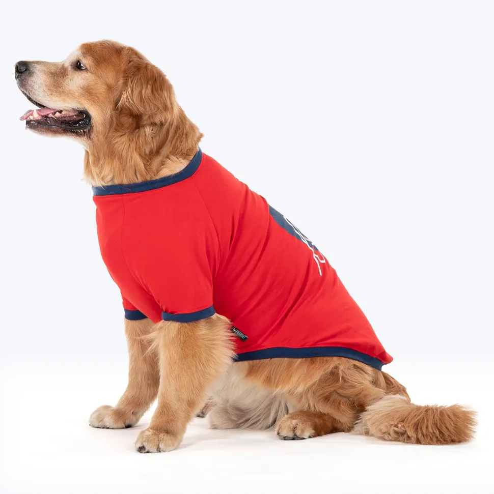 HUFT Love Printed T-Shirt For Dog - Red