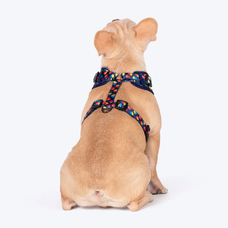 HUFT Love Struck Adjustable Harness For Dog - Navy