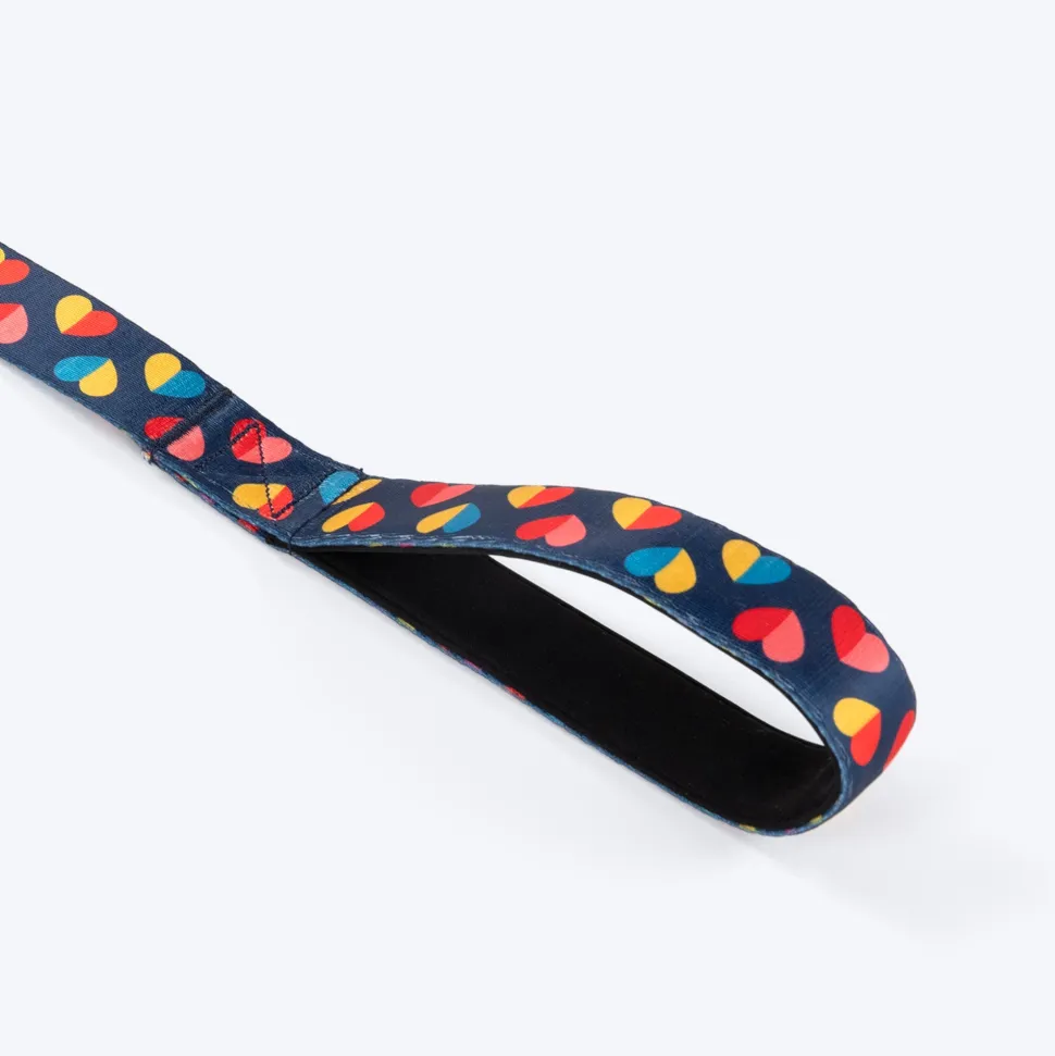 HUFT Love Struck Printed Leash For Dog - Navy Blue