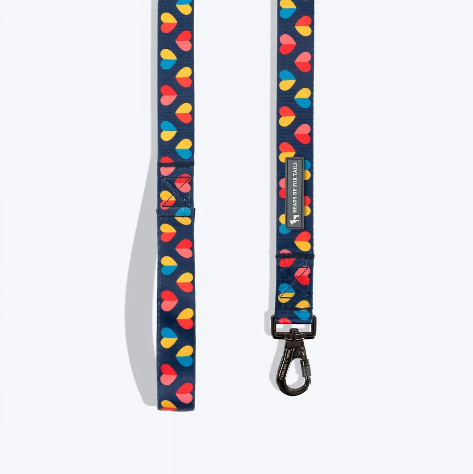 HUFT Love Struck Printed Leash For Dog - Navy Blue