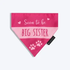 HUFT Made to Order Soon To Be Big Brother / Sister Printed Dog Bandana