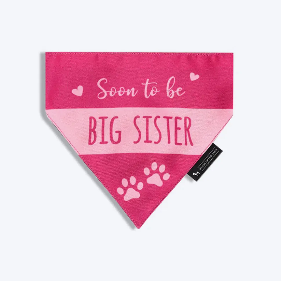 HUFT Made to Order Soon To Be Big Brother / Sister Printed Dog Bandana