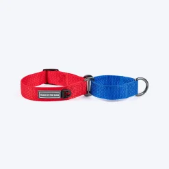 HUFT Martingale Collar For Dog - Crimson Red & Cobalt Blue
