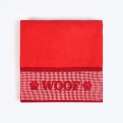 HUFT Microfibre Towel For Dogs & Cats - Red