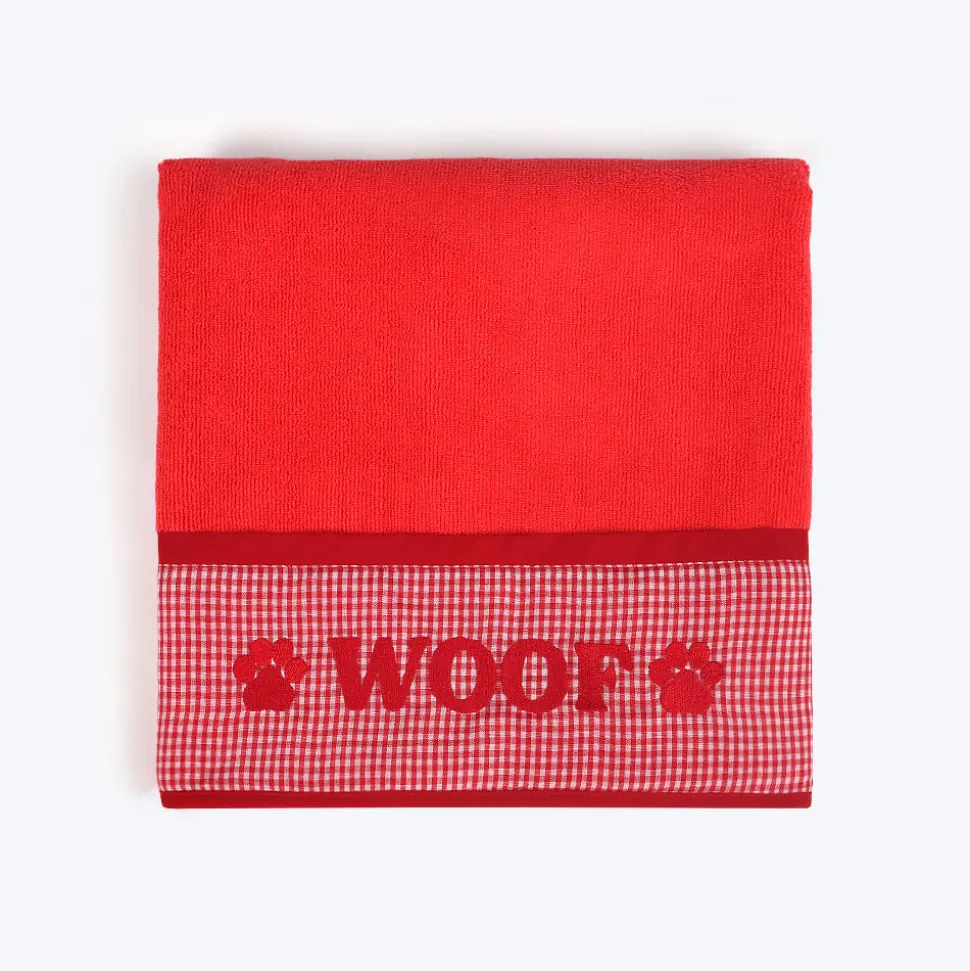 HUFT Microfibre Towel For Dogs & Cats - Red