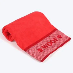HUFT Microfibre Towel For Dogs & Cats - Red