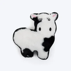 HUFT Mister Mooster Squeaky Cuddle Plush Toy For Dog - Black & White