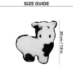 HUFT Mister Mooster Squeaky Cuddle Plush Toy For Dog - Black & White