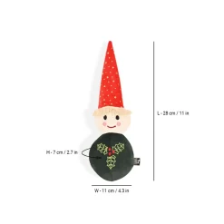 HUFT Mr. Mistletoe Cuddle Dog Toy (Red and Green)