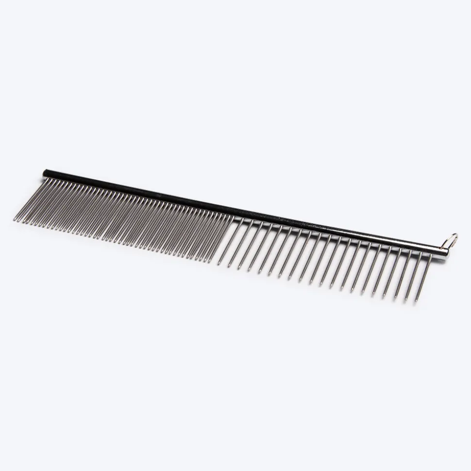 HUFT Narrow & Wide Tooth Stainless Steel Comb For Dogs & Cats