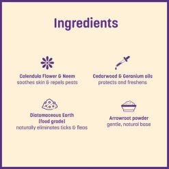 HUFT Natural Anti Tick and Flea Powder for Dogs & Cats - 100 g