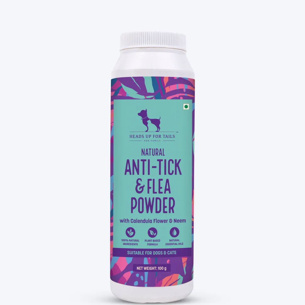 HUFT Natural Anti Tick and Flea Powder for Dogs & Cats - 100 g