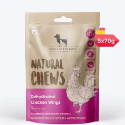 HUFT Natural Chews - Dehydrated Chicken Wings For Dog - 70g
