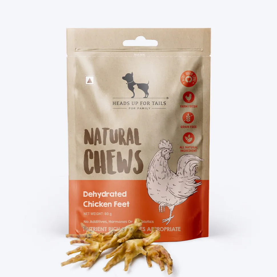 HUFT Natural Chews - Dehydrated Chicken Feet - 80 g - 8 Pcs