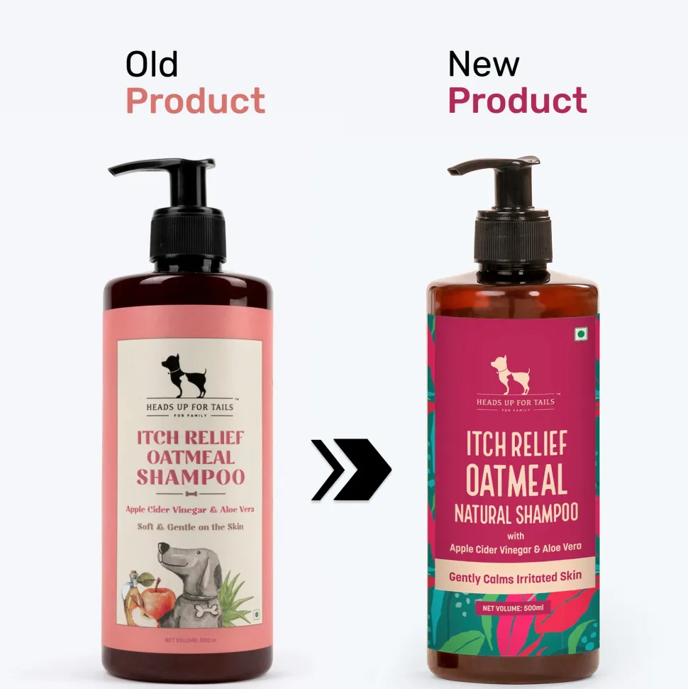 HUFT Natural Itch Relief Oatmeal Shampoo For Dog - Apple Cider Vinegar & Aloe Vera
