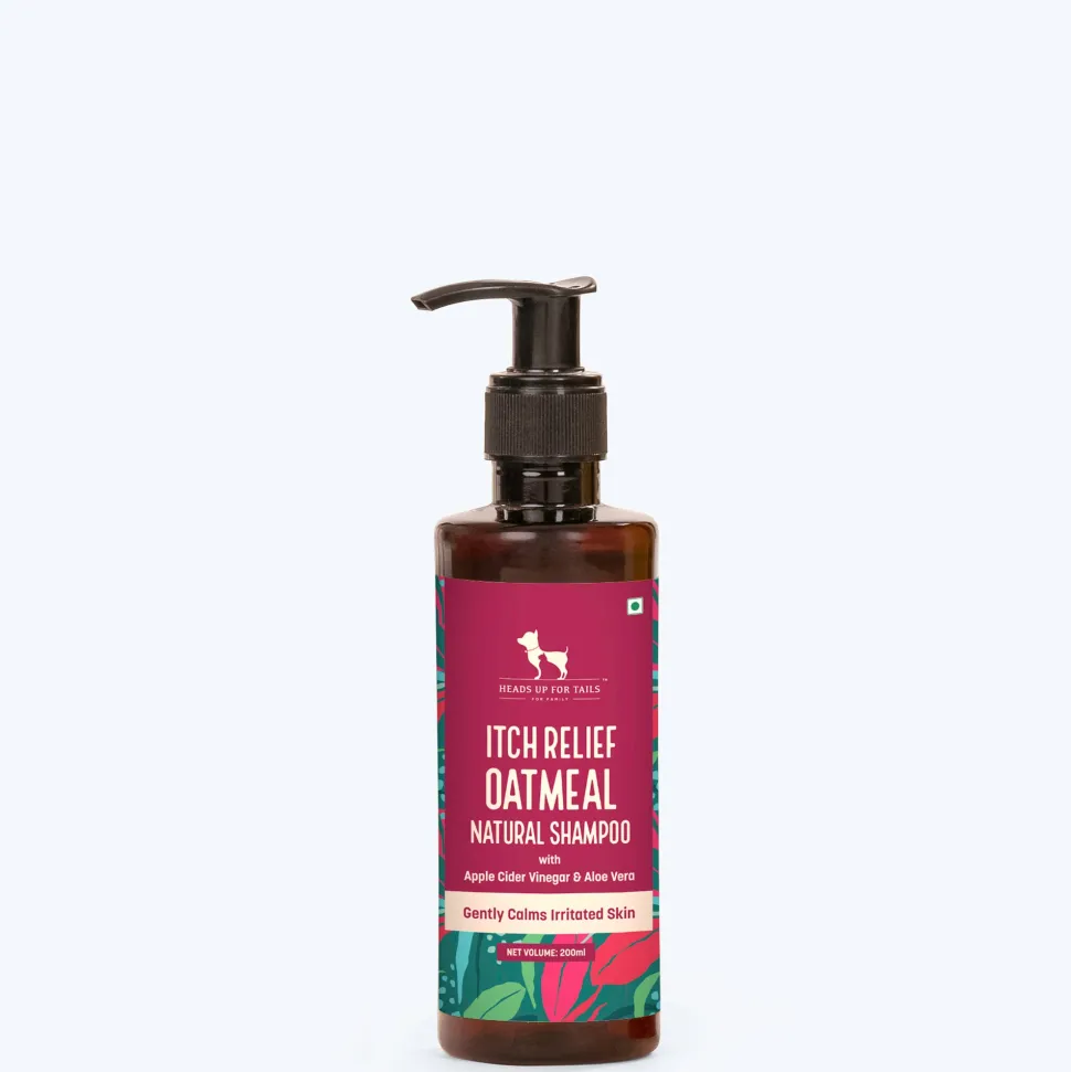 HUFT Natural Itch Relief Oatmeal Shampoo For Dog - Apple Cider Vinegar & Aloe Vera